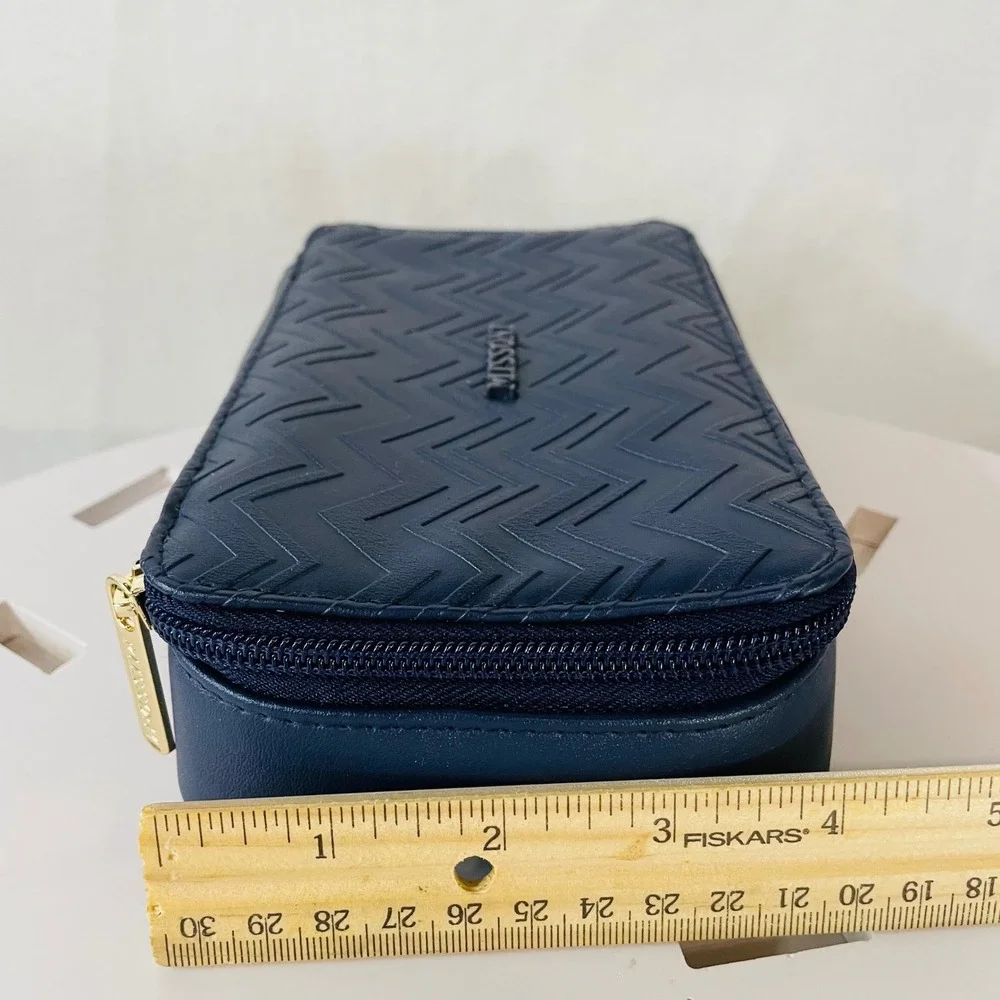 Missoni Delta Exclusive Navy Blue Cosmetic Travel Bag Organizer Zip Pouch‎